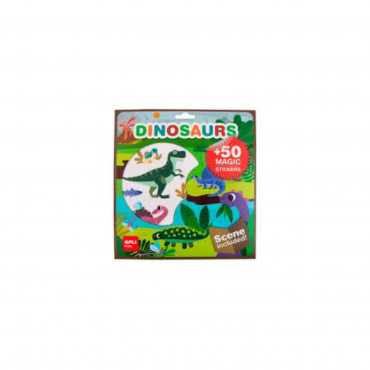 Juego de Pegatinas con Escenario Apli DINOSAURIOS