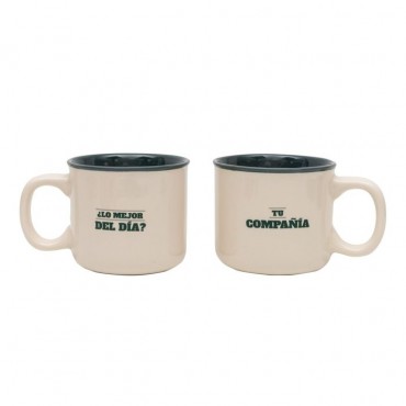 SET 2 TAZAS ESPRESSO COMPARTIR Y SONREIR ¿LO MEJOR DEL DIA?