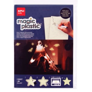 PLASTICO MAGICO GLOW IN THE DARK 3 HOJAS DIN A4