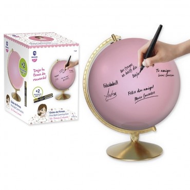 Globo rosa firmas niña...