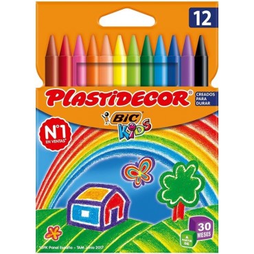 Estuche 12 ceras plastidecor