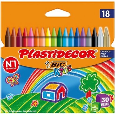 Estuche 18 ceras plastidecor