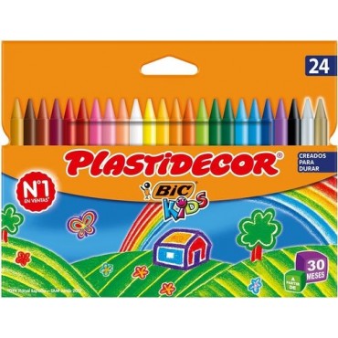 Estuche 24 ceras plastidecor