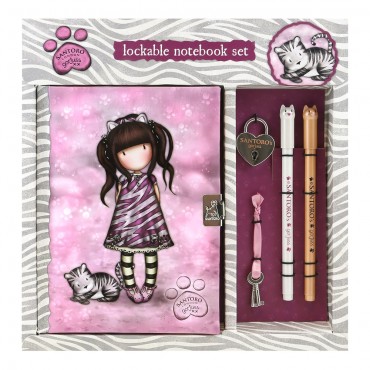 SANTORO'S GORJUSS™ WILD SET DE DIARIO CON CANDADO 522GJ11 - RUBY WILD